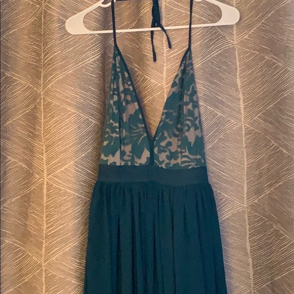 Deep green formal gown